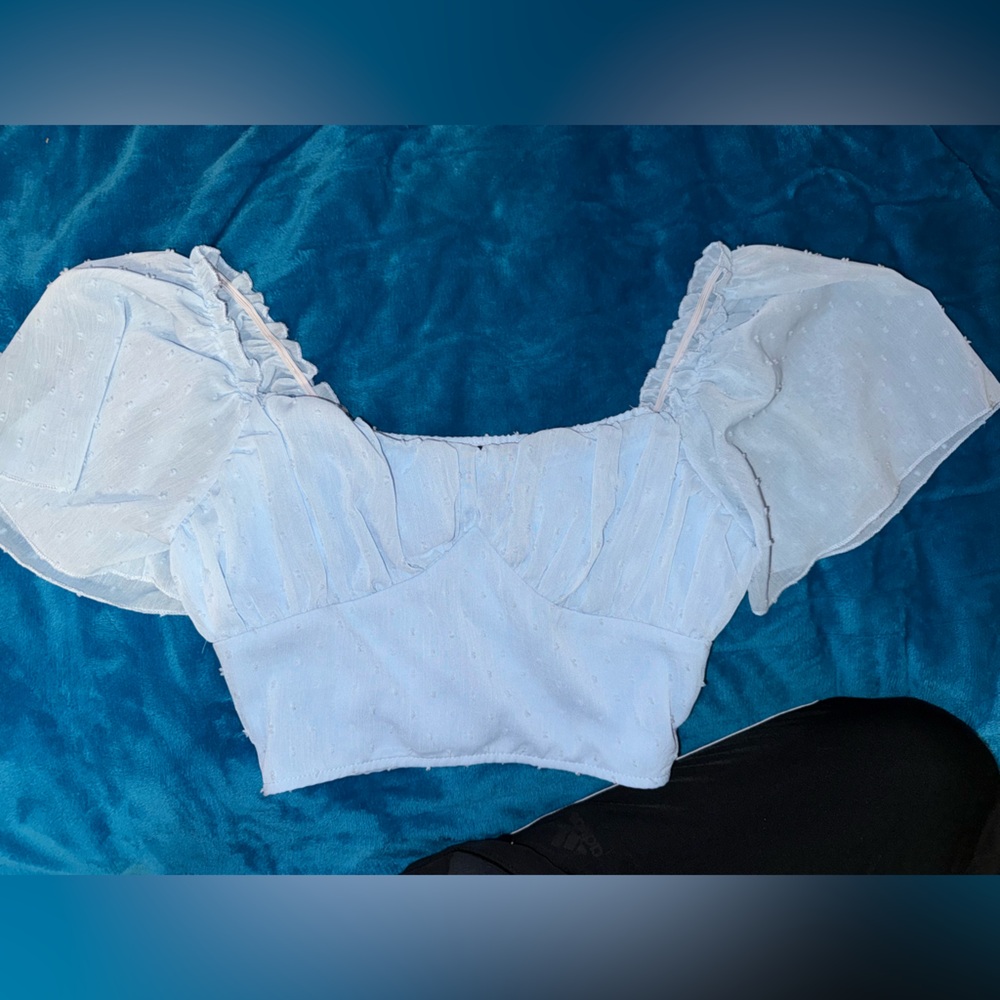 SHEIN Blue crop top